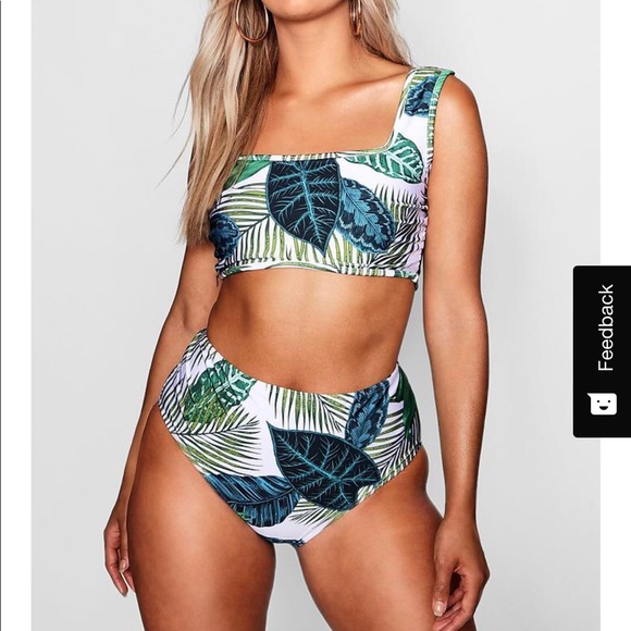 Boohoo Plus Other - Tropical Print Bikini
